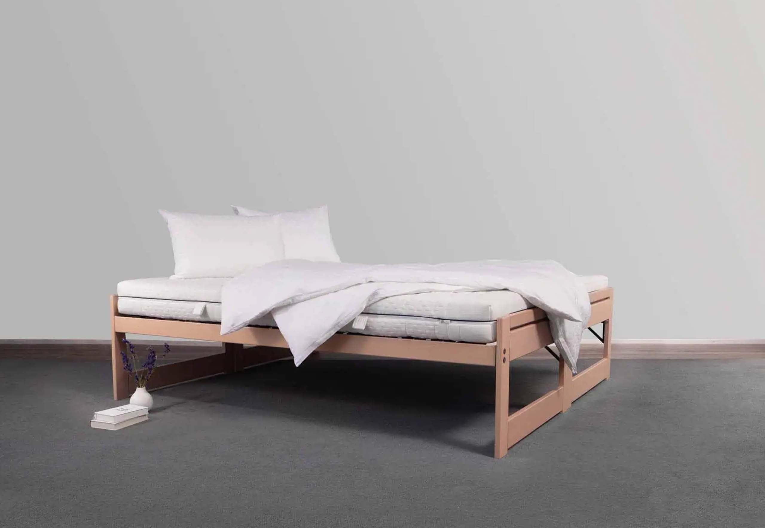 BICO Duplo Bettrahmen Buche Natur Weiss