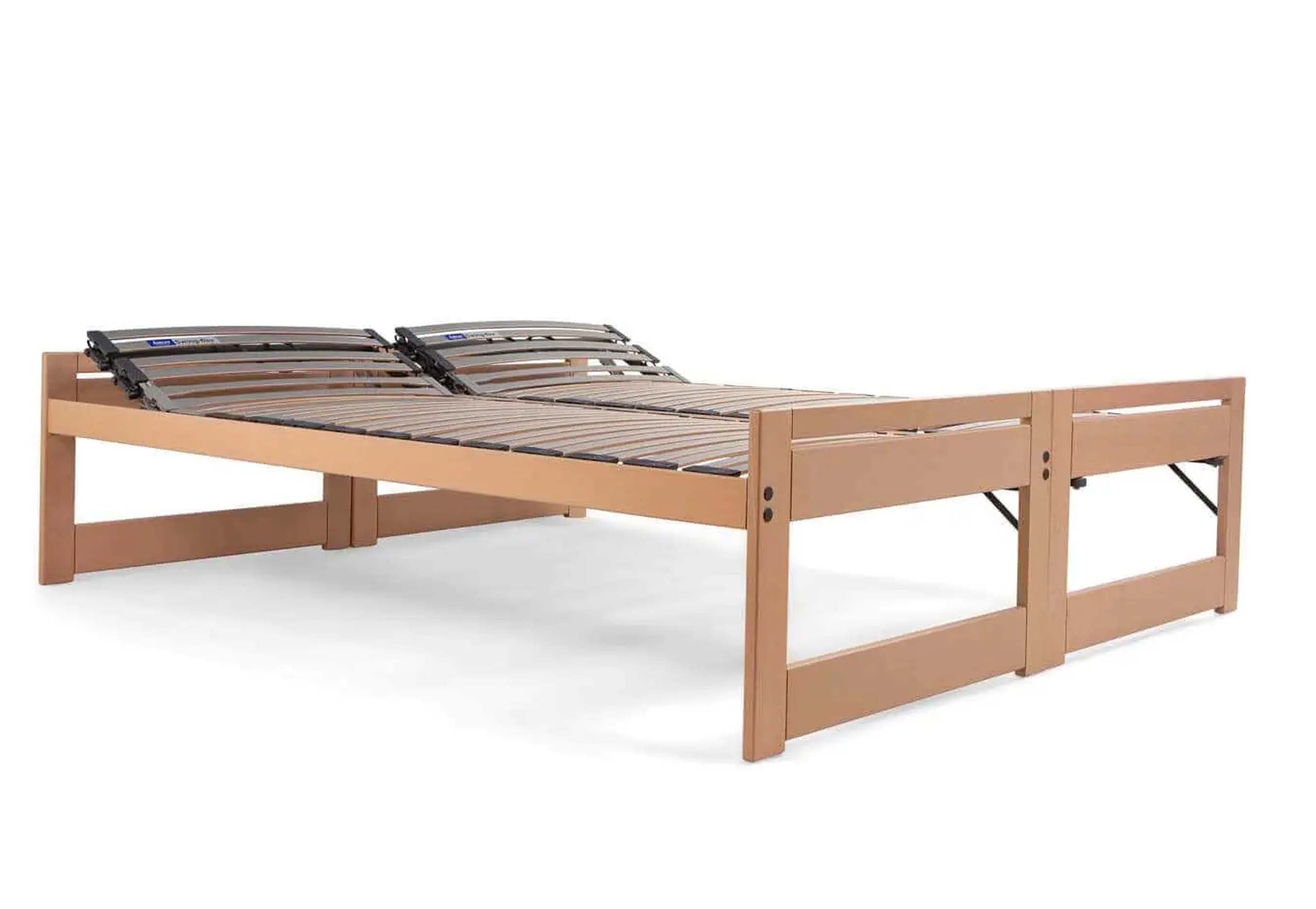 Einfach ausziehbares Doppelbett BICO Duplo aus Schweizer Produktion, ideal für kleine Räume