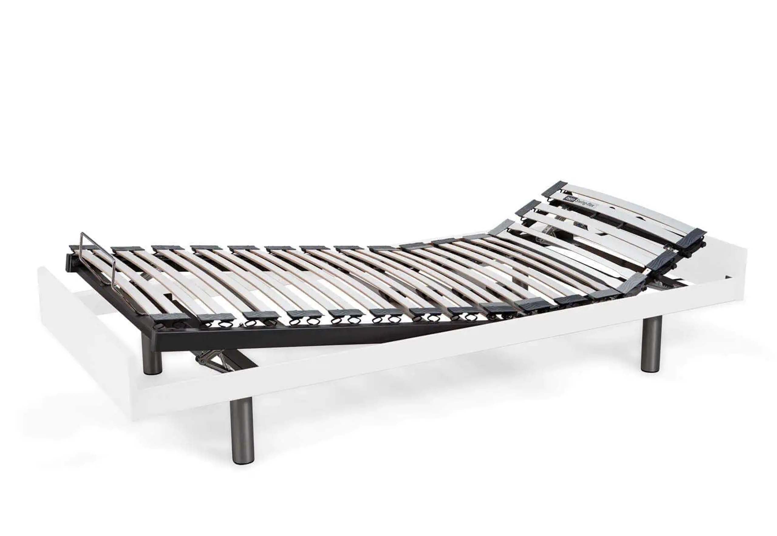 BICO Swing-flex® Couch Modell B in Kopfhochlagerung, Weiss Lackiert