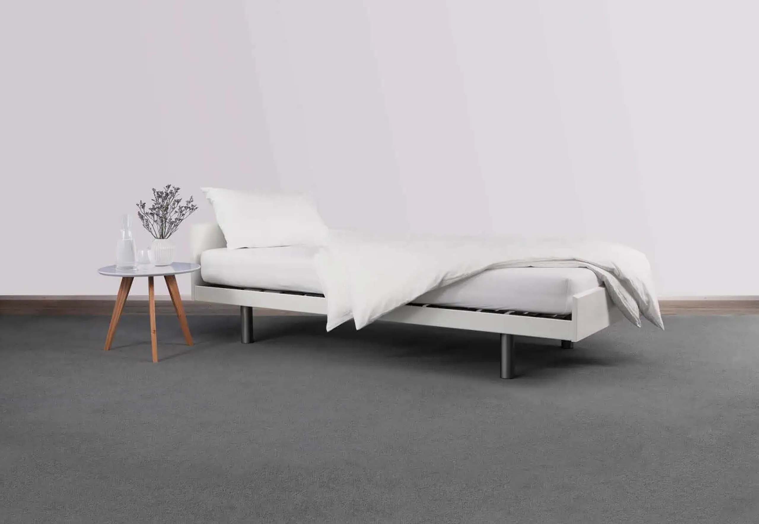 BICO Swing-flex® Couch B mit verstellbarer Liegefläche und optimaler Körperdruckverteilung, Weiss Lackiert